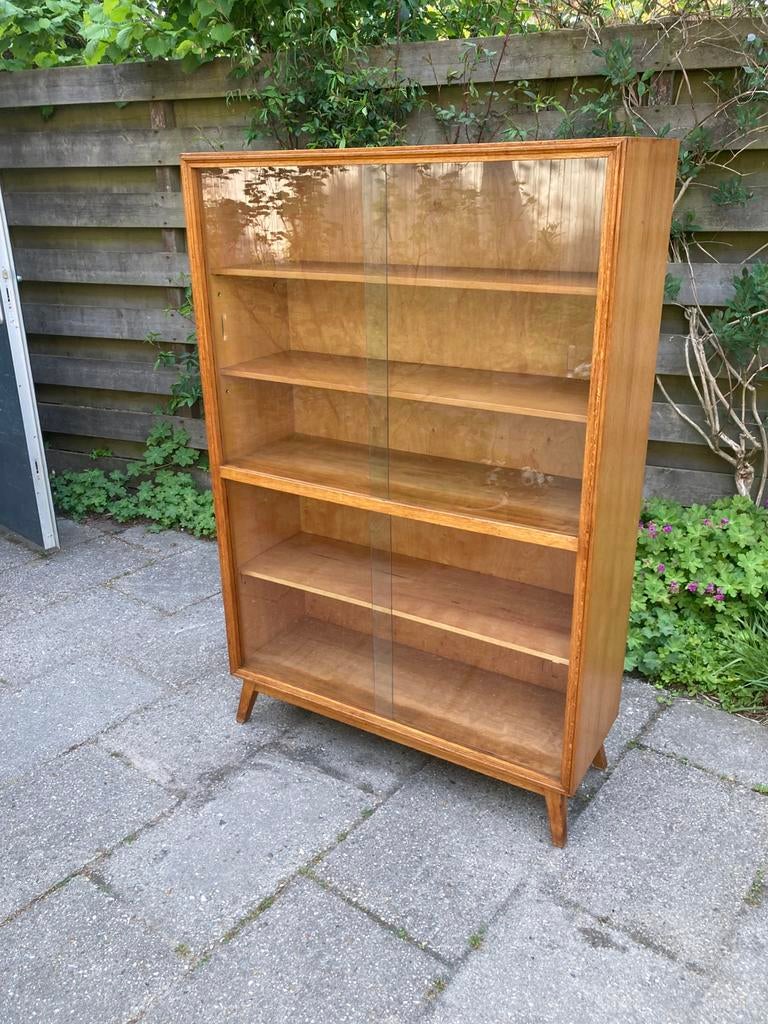 Vintage boekenkast jaren 60, Ophalen, 50 tot 100 cm, Vuntage jaren 60, 150 tot 200 cm