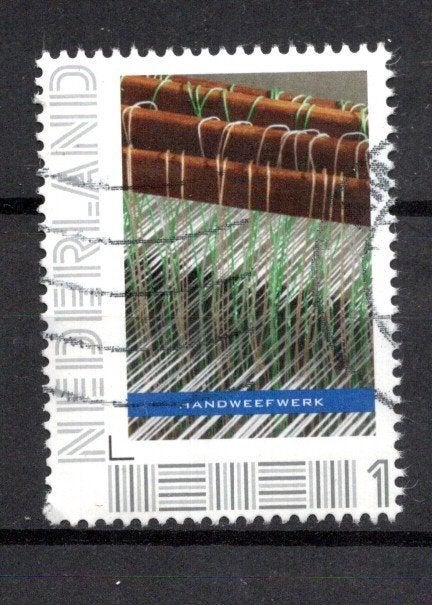 gestempelde zegel. Persoonlijke: handweven uit vel van 3, Ophalen of Verzenden, Na 1940, Gestempeld