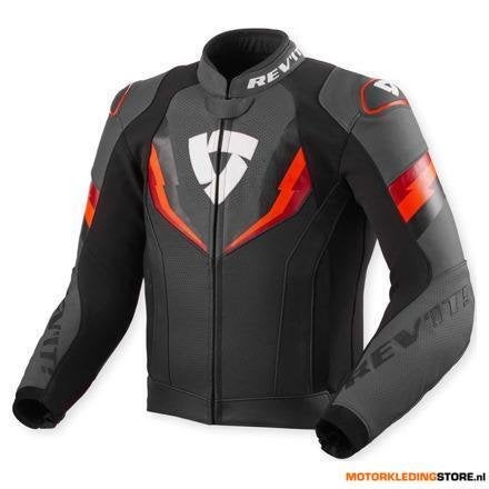 REVIT! Quantum 3 Leren Motorjas, Zwart-Rood, Ophalen of Verzenden, Nieuw met kaartje