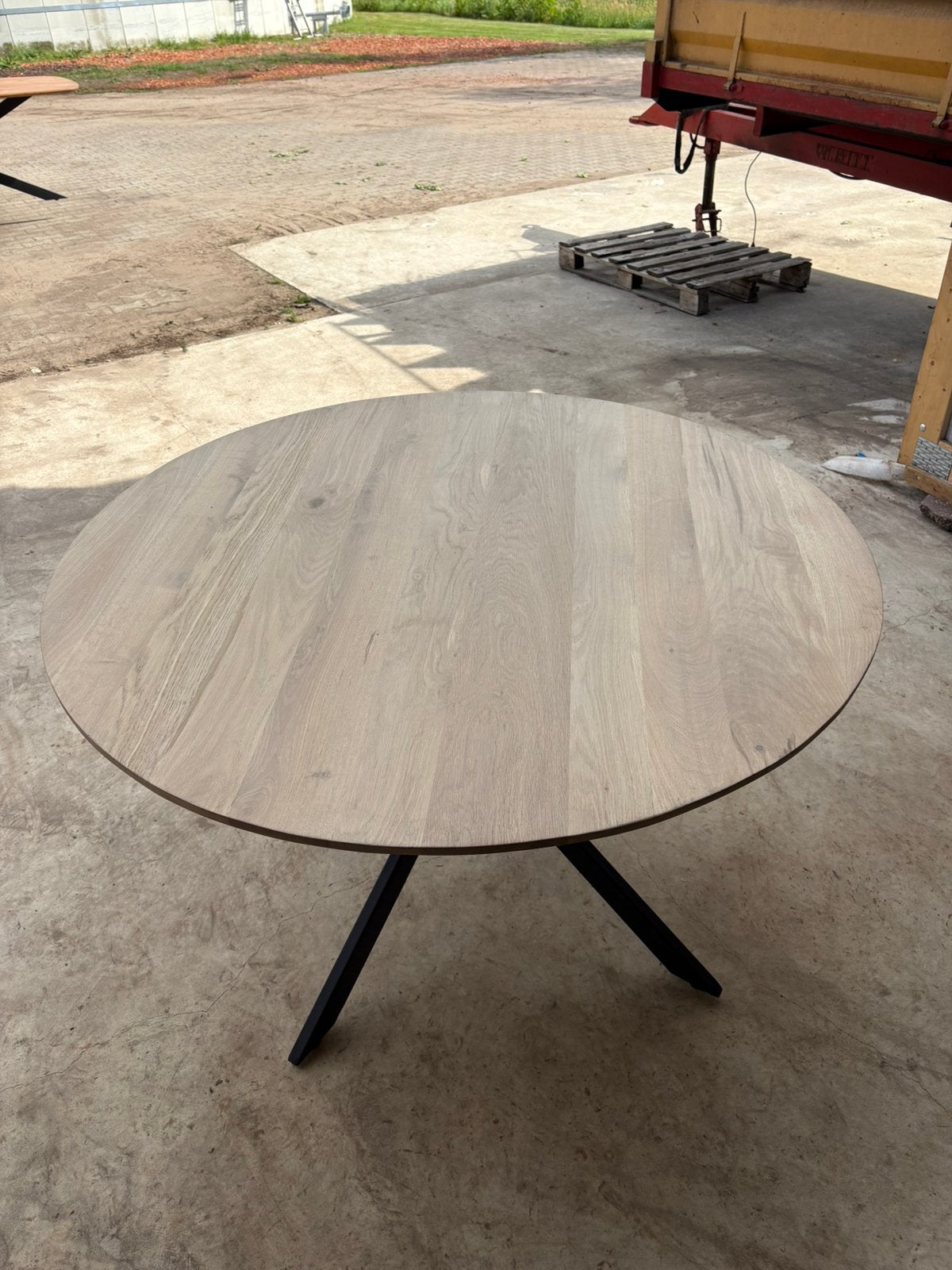 Ronde Eettafel 130 cm – Eikenblad, Huis en Inrichting, Tafels | Eettafels, Ophalen, 100 tot 150 cm, Nieuw, Eikenhout