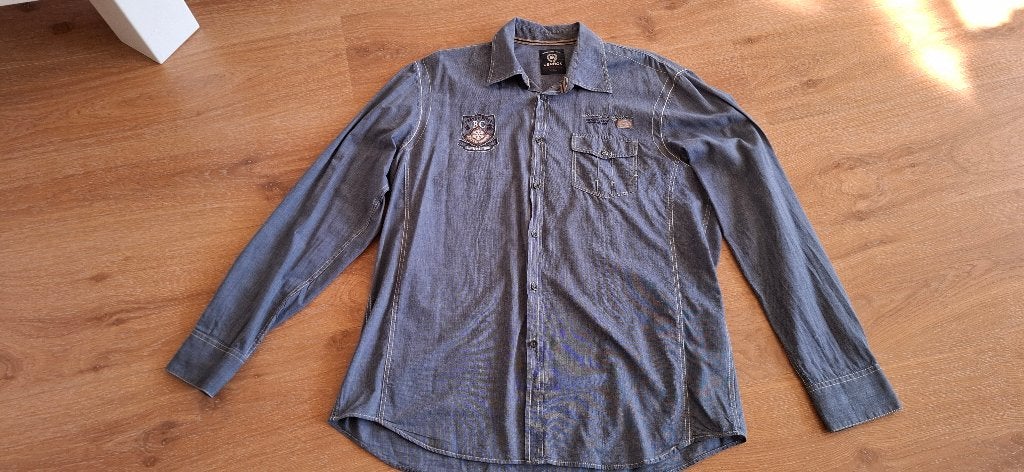 sportief Lerros spijkeroverhemd in maat XL, Lerros, Zo goed als nieuw, Halswijdte 43/44 (XL), Verzenden