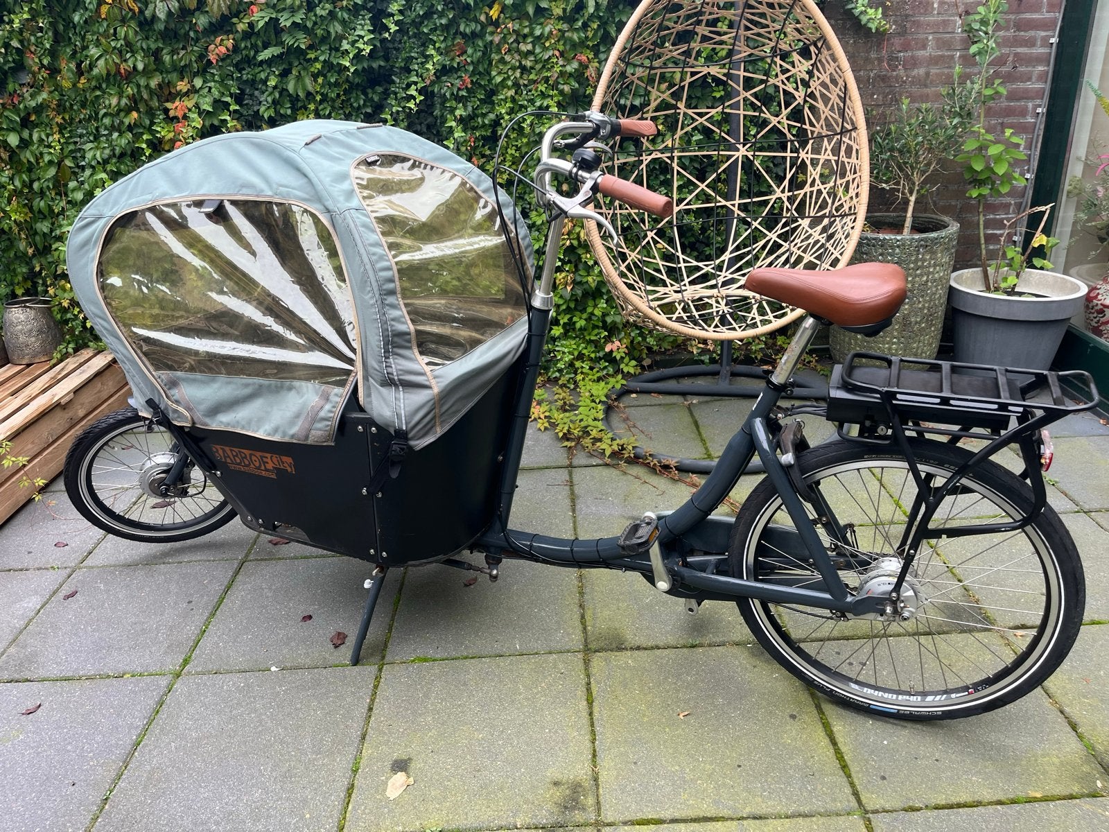Babboe city-E electrische bakfiets met defecte ondersteuning, Gebruikt, 2 kinderen, Elektrisch, Trommelrem