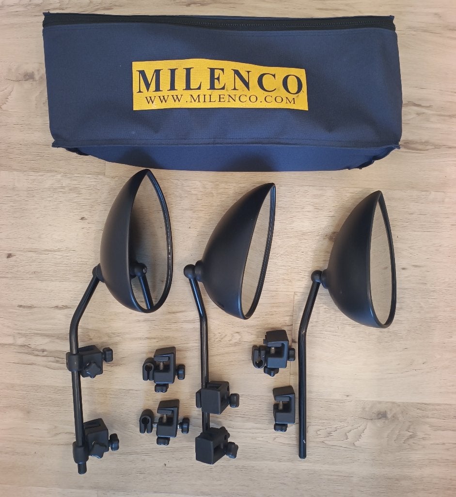 Set van drie Milenco caravanspiegels, Ophalen of Verzenden, Gebruikt