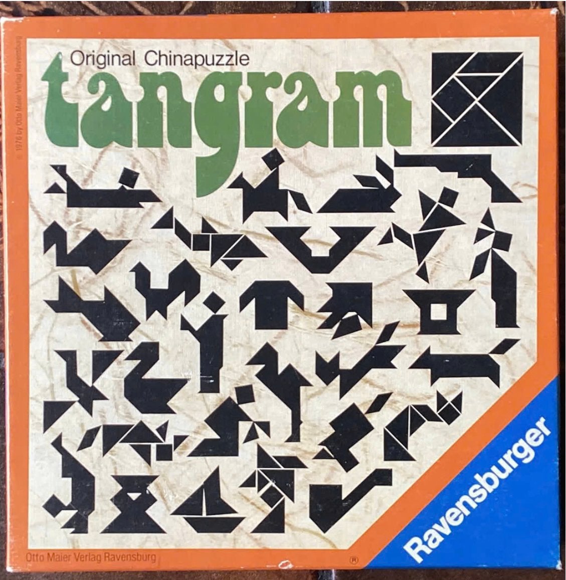 Vintage Tangram spel 1976, Ophalen of Verzenden, Zo goed als nieuw, Overige typen