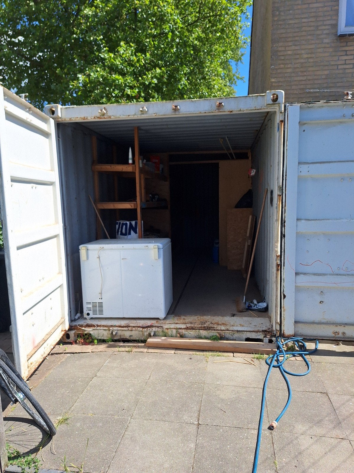 20ft Zeecontainer met Inrichting, Ophalen