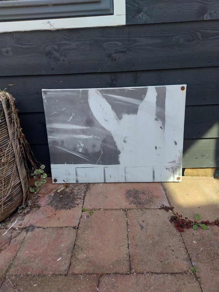 Buiten canvas ezel, Ophalen