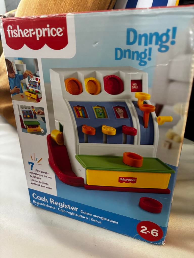 Fisher-Price Kassa met geluid, Ophalen, Zo goed als nieuw, Speelset, Met geluid