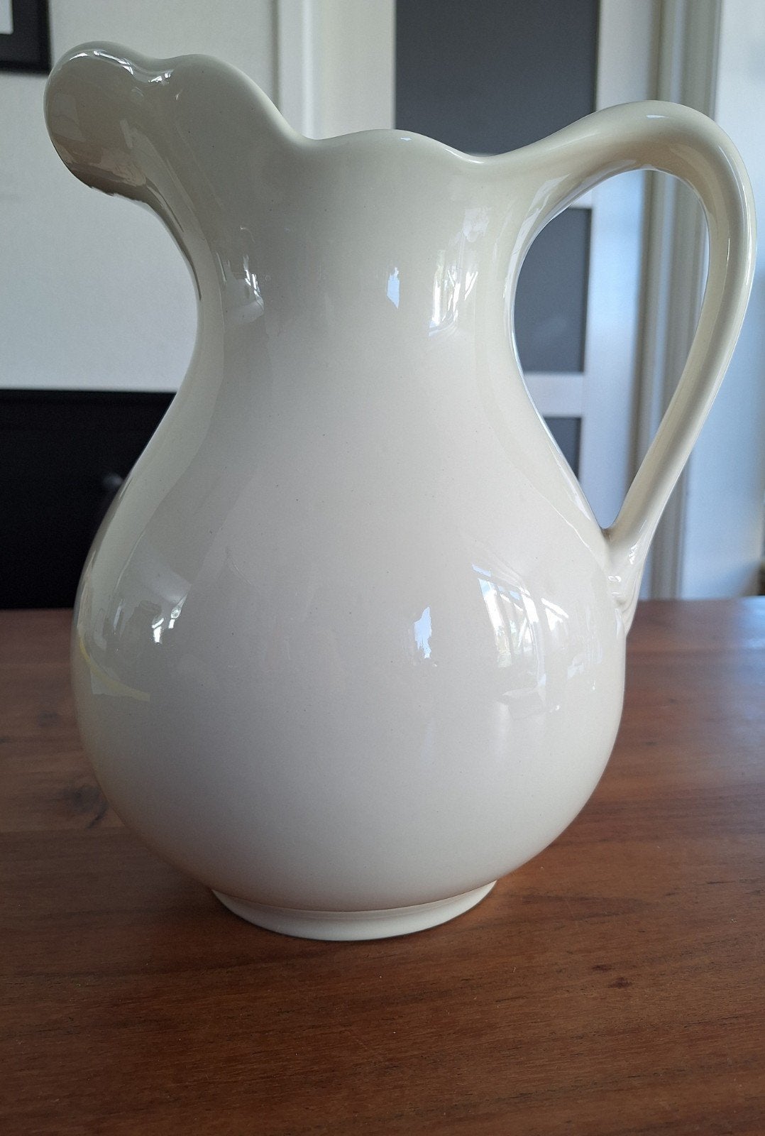 Grote crèmekleurige waskan van Hadida, 28,5 cm hoog, Ophalen of Verzenden