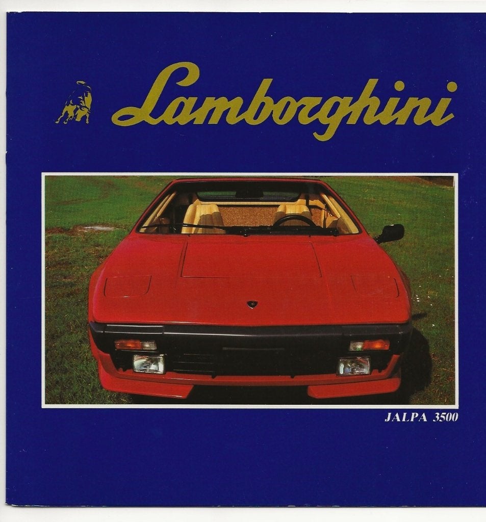 Lamborghini Jalpa 3500 folder (lam), Ophalen of Verzenden, Zo goed als nieuw, Overige merken