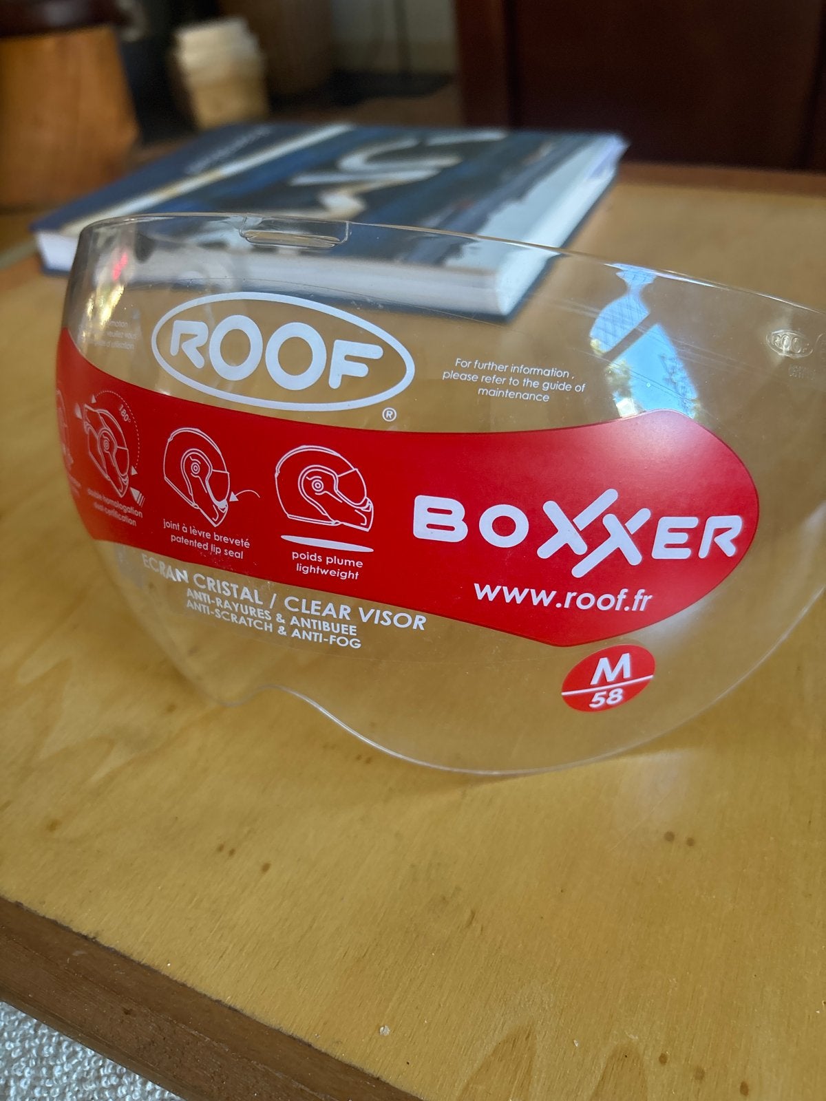 ROOF Boxxer Vizier - Helder, Anti-kras & Anti-condens, Ophalen, Nieuw zonder kaartje, Overige merken