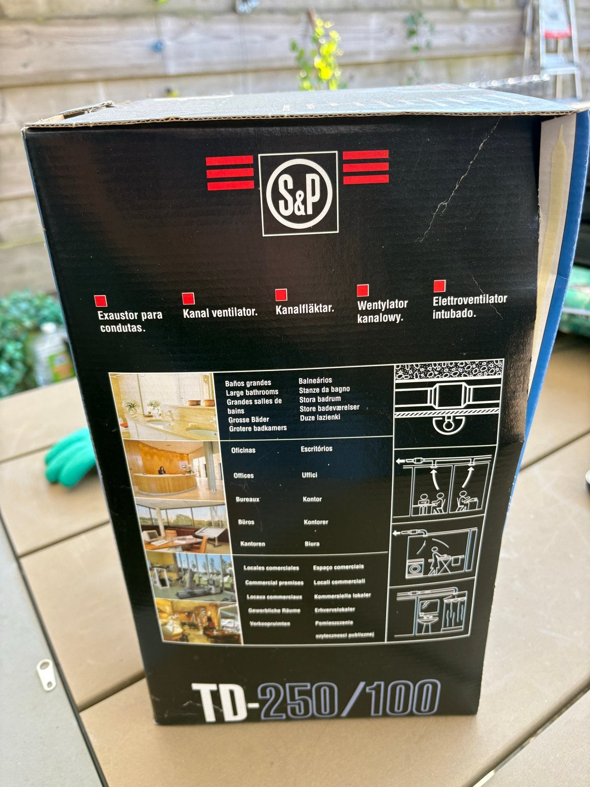 Nieuwe Buisventilator S&P TD-250/100 - Kanaalventilator, Ophalen, Nieuw, Ventilator