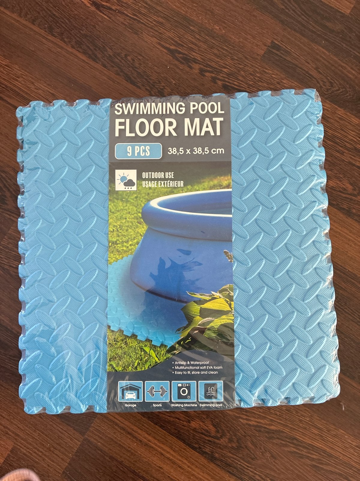 Zwembad Vloermat - Nieuw 9 Stuks, 38,5x38,5 cm, Antislip, Minder dan 80 cm, Overige typen, Vierkant, Nieuw