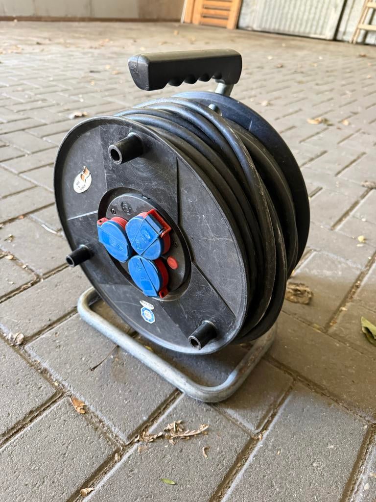 Kabelhaspel 50 meter, Doe-het-zelf en Verbouw, Ophalen, Gebruikt, Kabel of Snoer