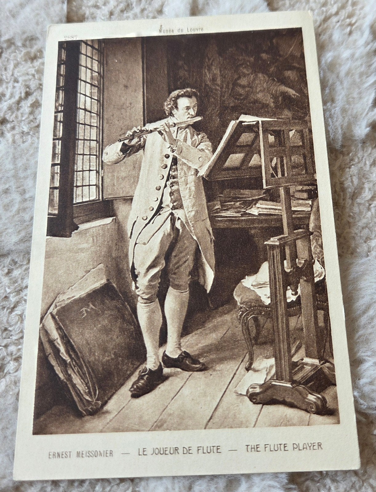 Ernest Meissonier - De Fluitspeler, Verzenden, Voor 1920, Ongelopen, Overige thema's