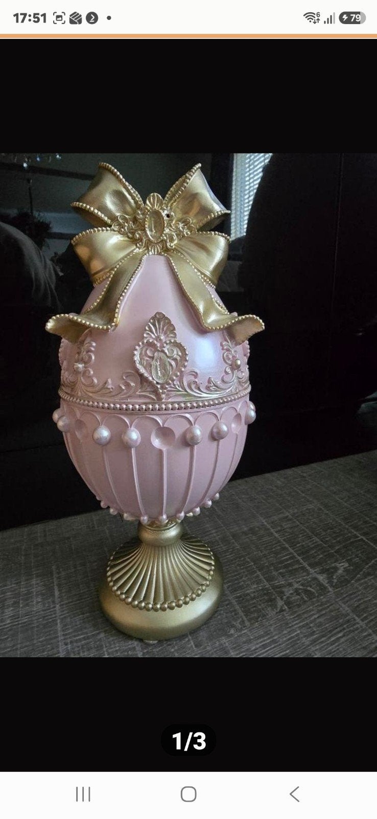 Prachtig decoratief ei op voetstuk, Ophalen of Verzenden, Nieuw, Overige typen