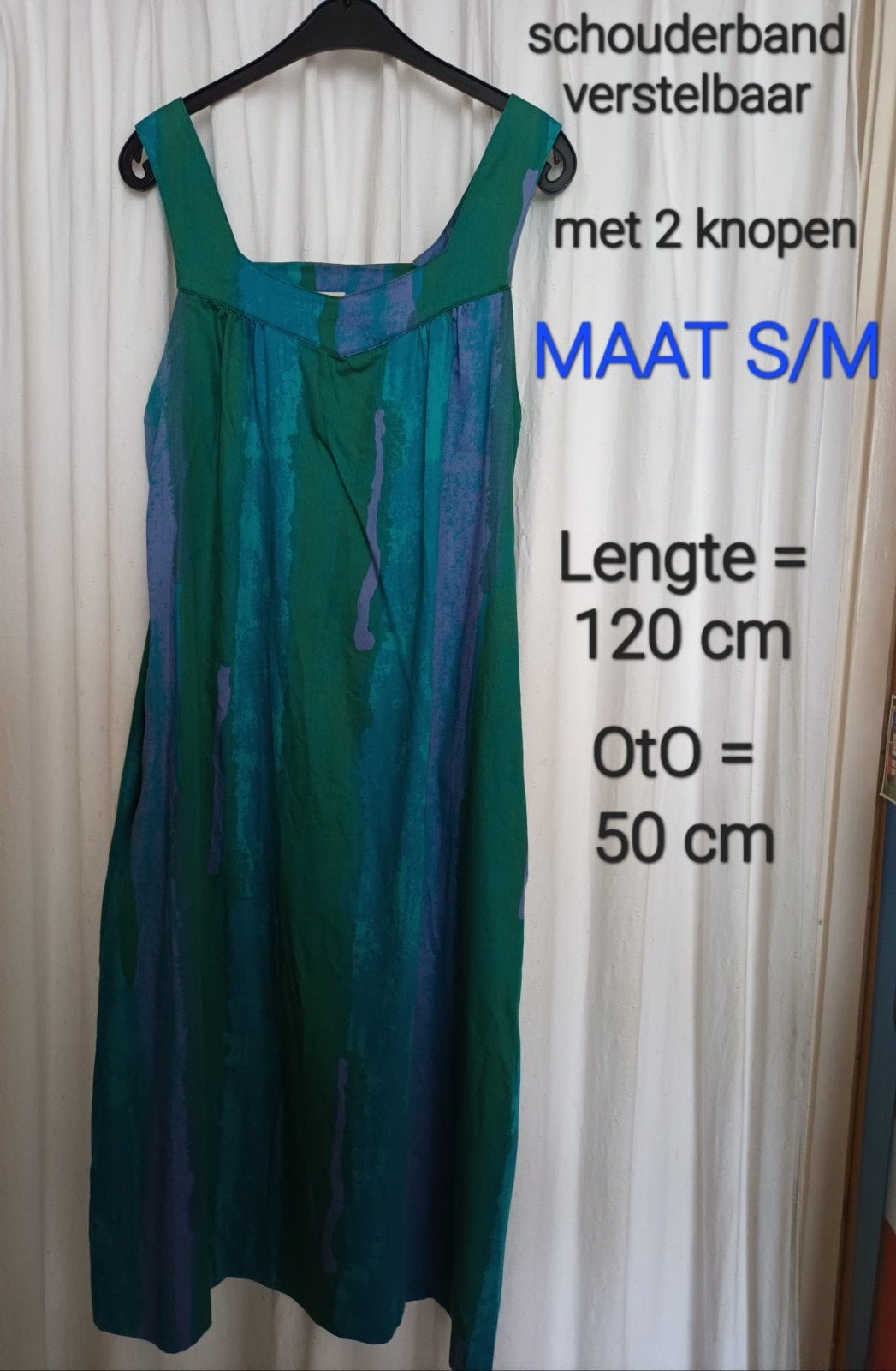 FINNfashion jurk S/M, verstelbare schouderbanden, Meerkleurig, Ophalen of Verzenden, FINNfashion, Maat 36 (S)