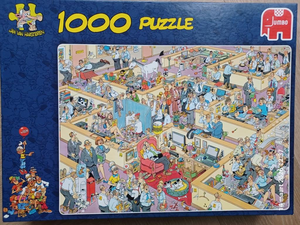 Jan van Haasteren 1000 stukjes puzzel - De Directiekamer, Ophalen of Verzenden, 500 t/m 1500 stukjes, Gebruikt, Legpuzzel