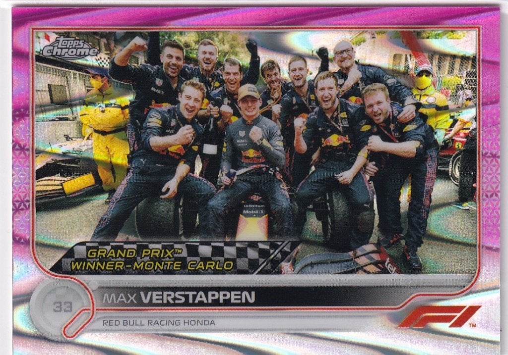 Max Verstappen Pink RayWave Refractor #155 /75, Verzenden, Nieuw, Formule 1