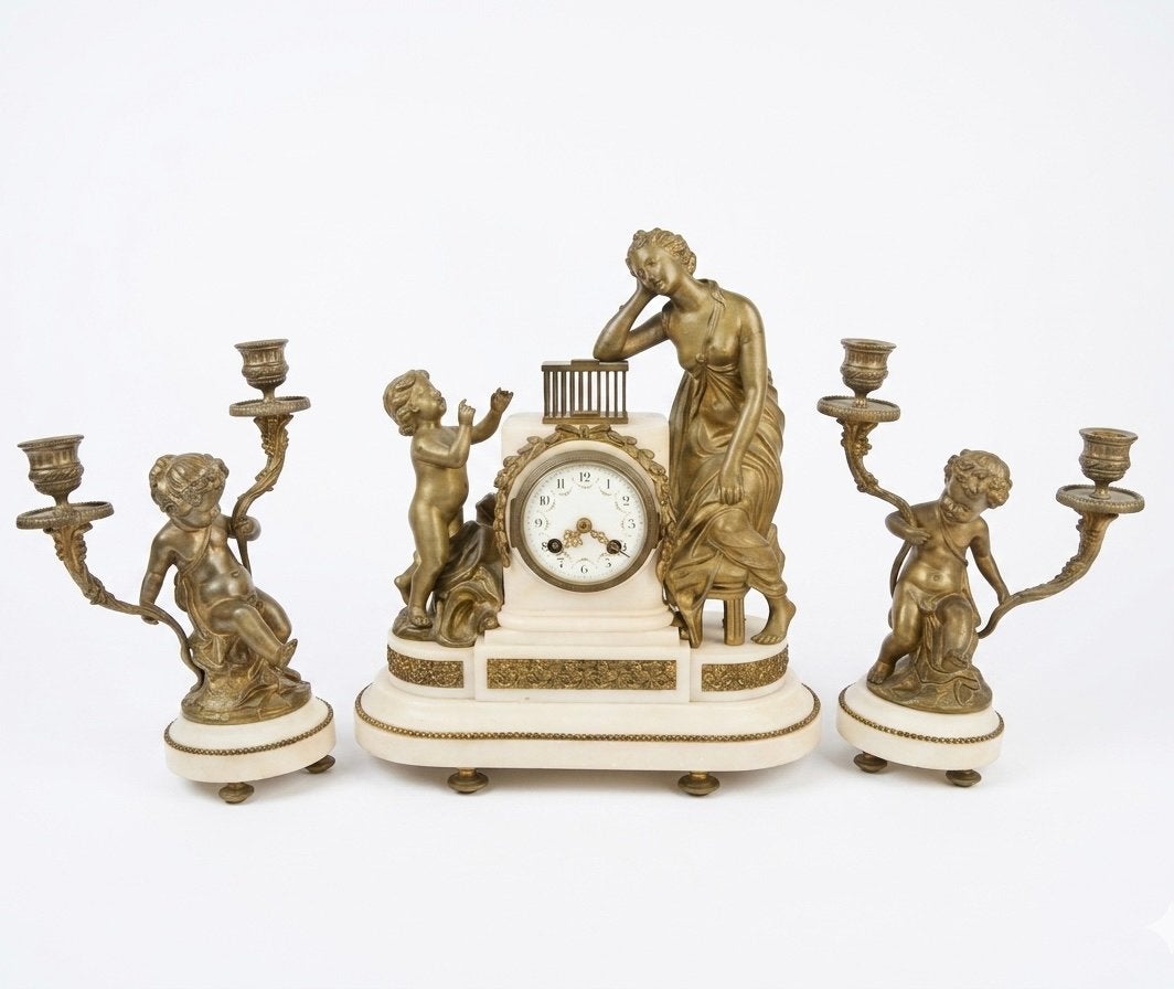 Staande klok Bronze Pendule Wandklok uurwerken Boulle, Ophalen