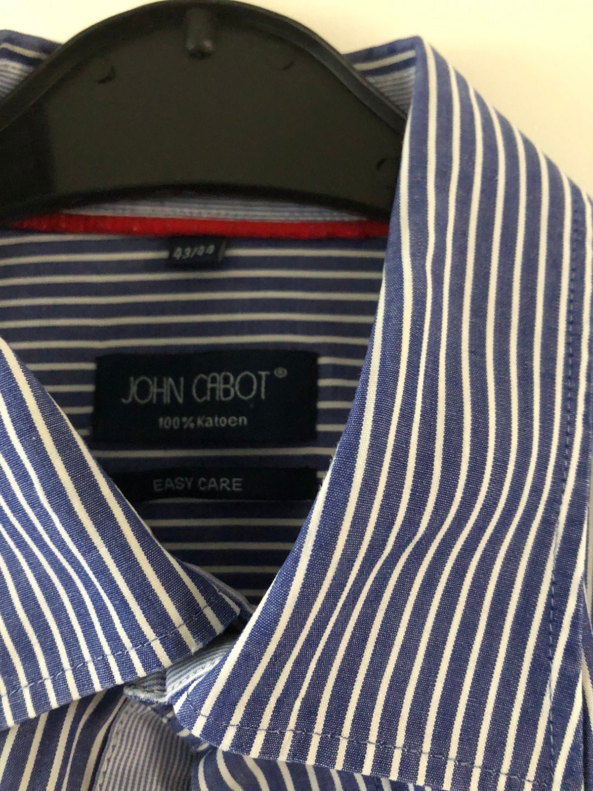 Heren blouse . John cabot xll mouwen, Ophalen of Verzenden, Zo goed als nieuw, Blauw, Halswijdte 43/44 (XL)