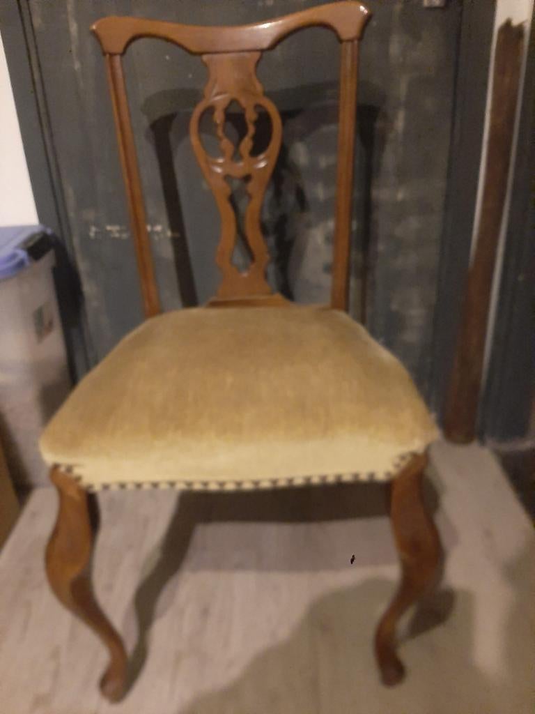 Antieke Chippendale Queen Anne stijl eetkamerstoel, Ophalen of Verzenden