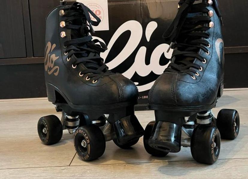 Rio Roller Script Quad Skates - Zwart - Maat 38, Overige merken, Overige typen, Ophalen of Verzenden, Zo goed als nieuw