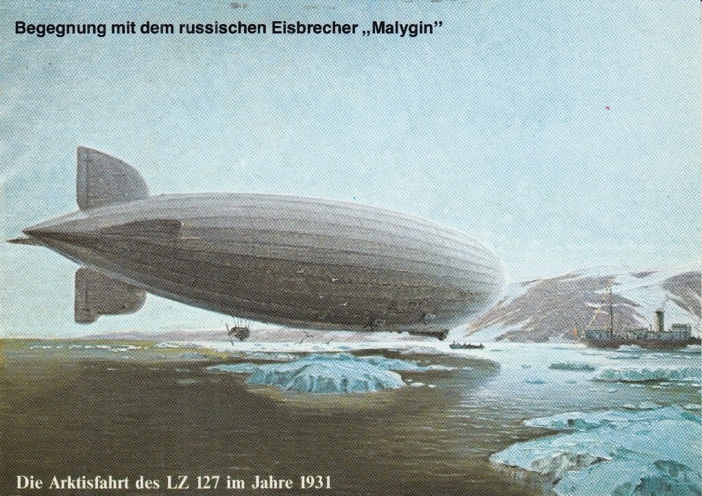 Duitsland- 1931 - Graf Zeppelin- Kaart- Herinneringsstempel, Verzenden, 1920 tot 1940, Ongelopen, Duitsland