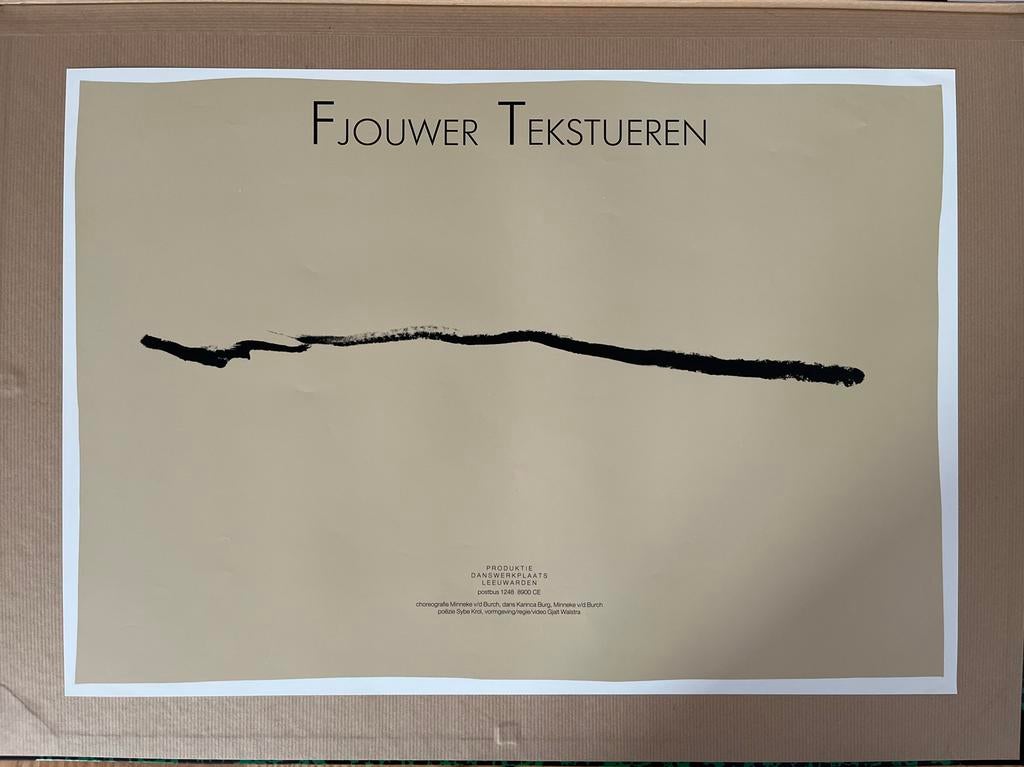 Fjouwer Tekstueren - Danswerkplaats Leeuwarden Poster, Antiek en Kunst, Kunst | Litho's en Zeefdrukken, Ophalen of Verzenden