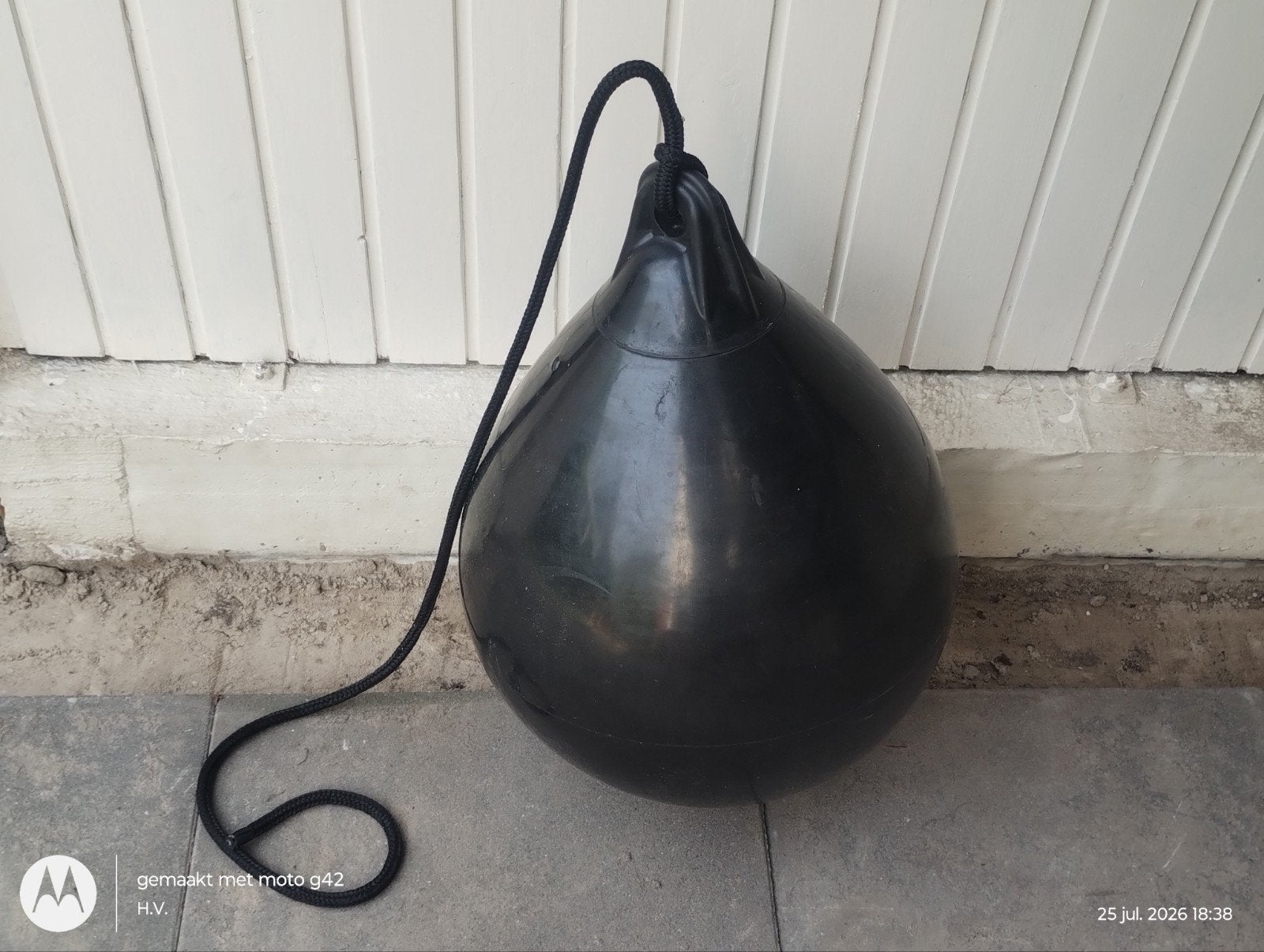 Zwarte boei, ca. 40cm diameter, Ophalen of Verzenden, Zo goed als nieuw
