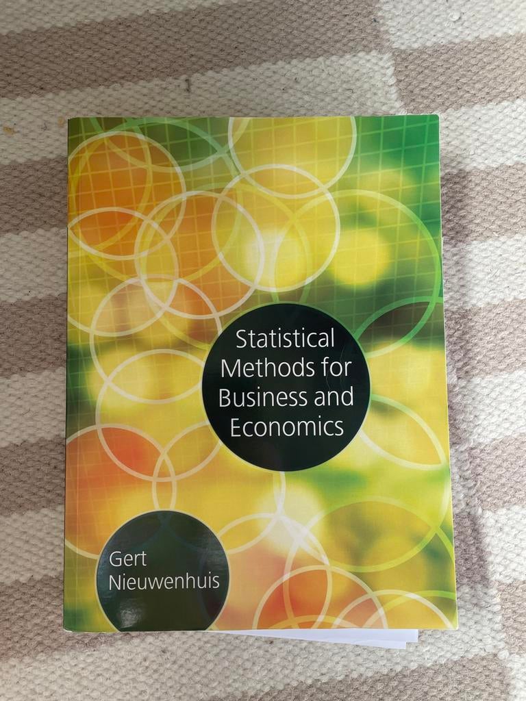 Statistische methoden voor bedrijf en economie, Boeken, Ophalen, Gamma, Zo goed als nieuw, WO