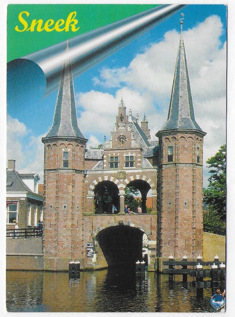 Sneek Gelopen Ansichtkaart ( B4256), Verzamelen, Ansichtkaarten | Nederland, Ophalen of Verzenden, 1980 tot heden, Gelopen, Friesland
