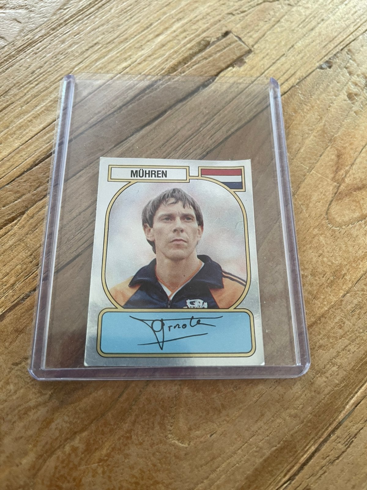 Arnold Muhren handtekening Nederland 1989 panini, Ophalen of Verzenden, Zo goed als nieuw, Plaatje