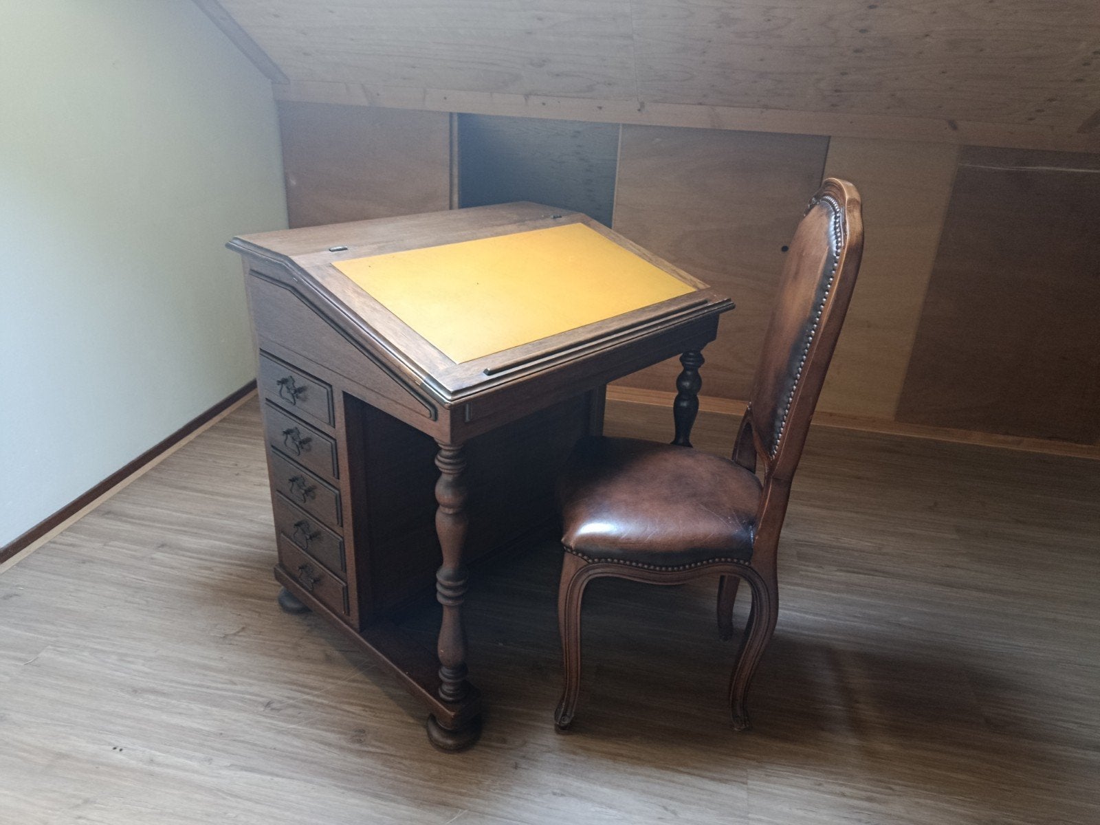 Antiek Davenport bureau - 19e eeuws, Ophalen