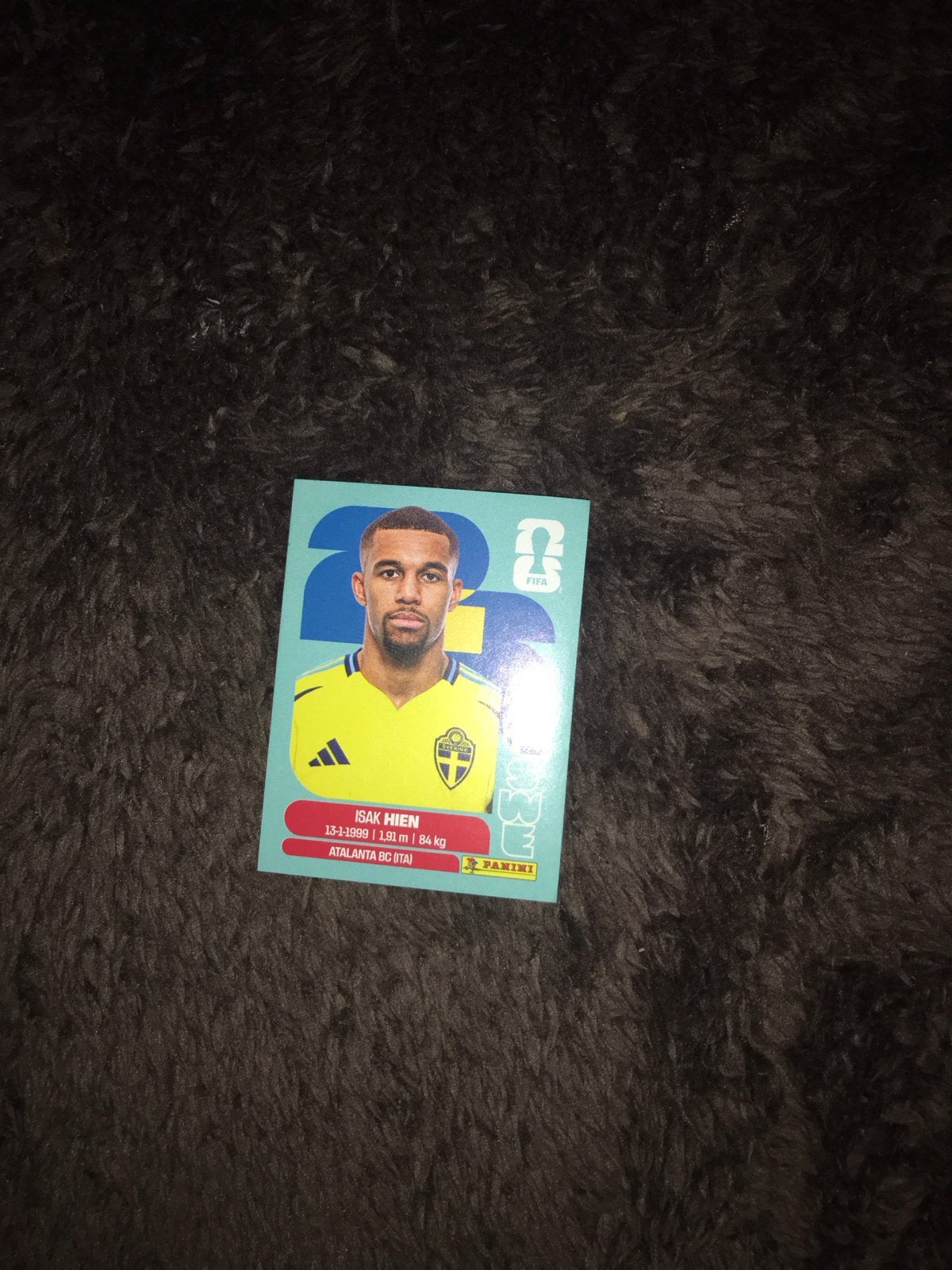 Isak Hien Panini Spelerskaart - Atalanta BC (ITA), Ophalen of Verzenden, Zo goed als nieuw, Buitenlandse clubs, Spelerskaart