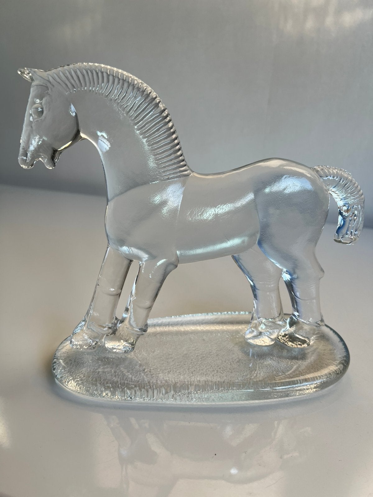 Vintage XL Kosta Boda Groot Glazen Paard Bertil Vallien 70’s, Ophalen of Verzenden, Object, Glas