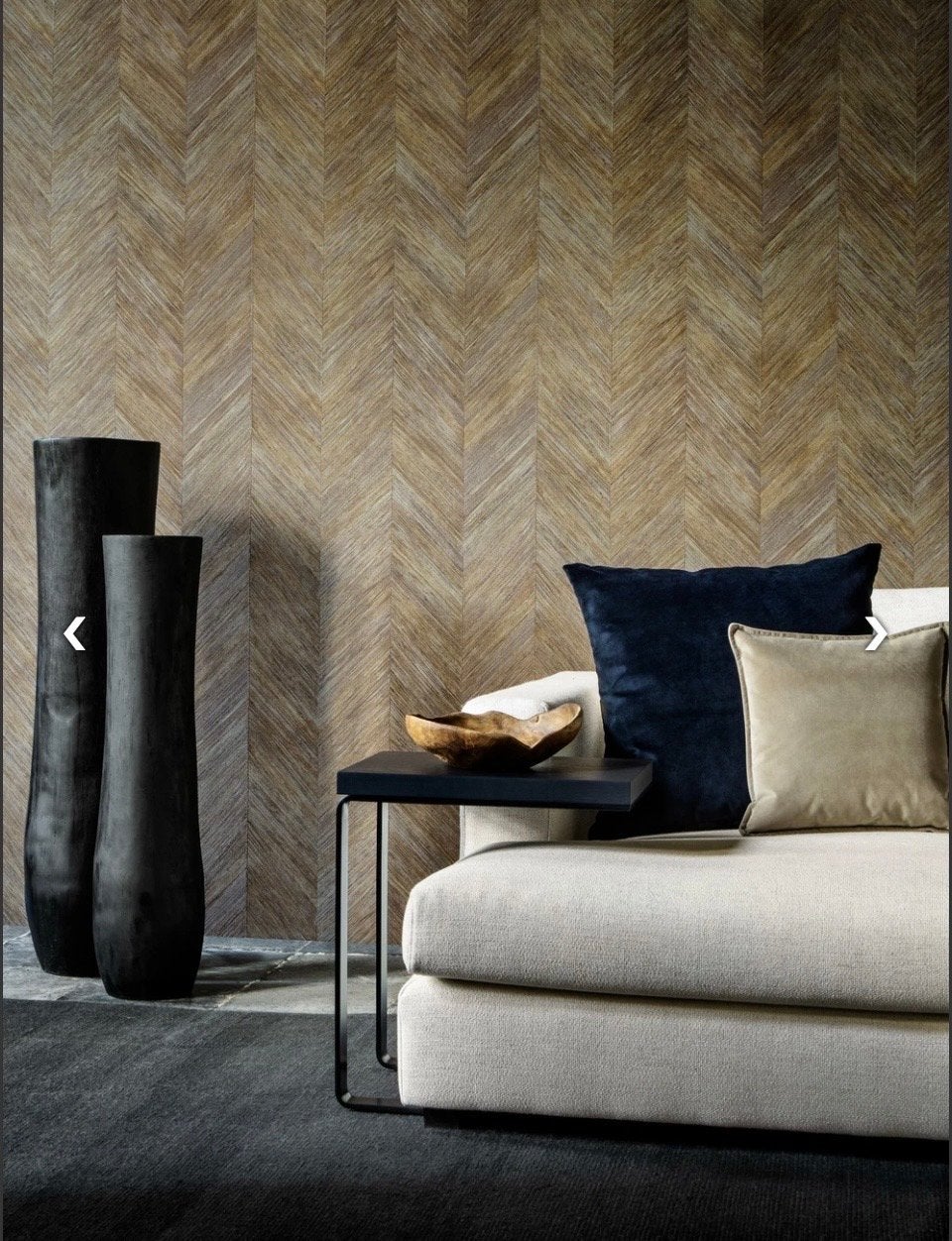 Arte behang met Visgraatpatroon - Selva/Corteza 34202, Ophalen, Materiaallook, Bruin, Overige merken