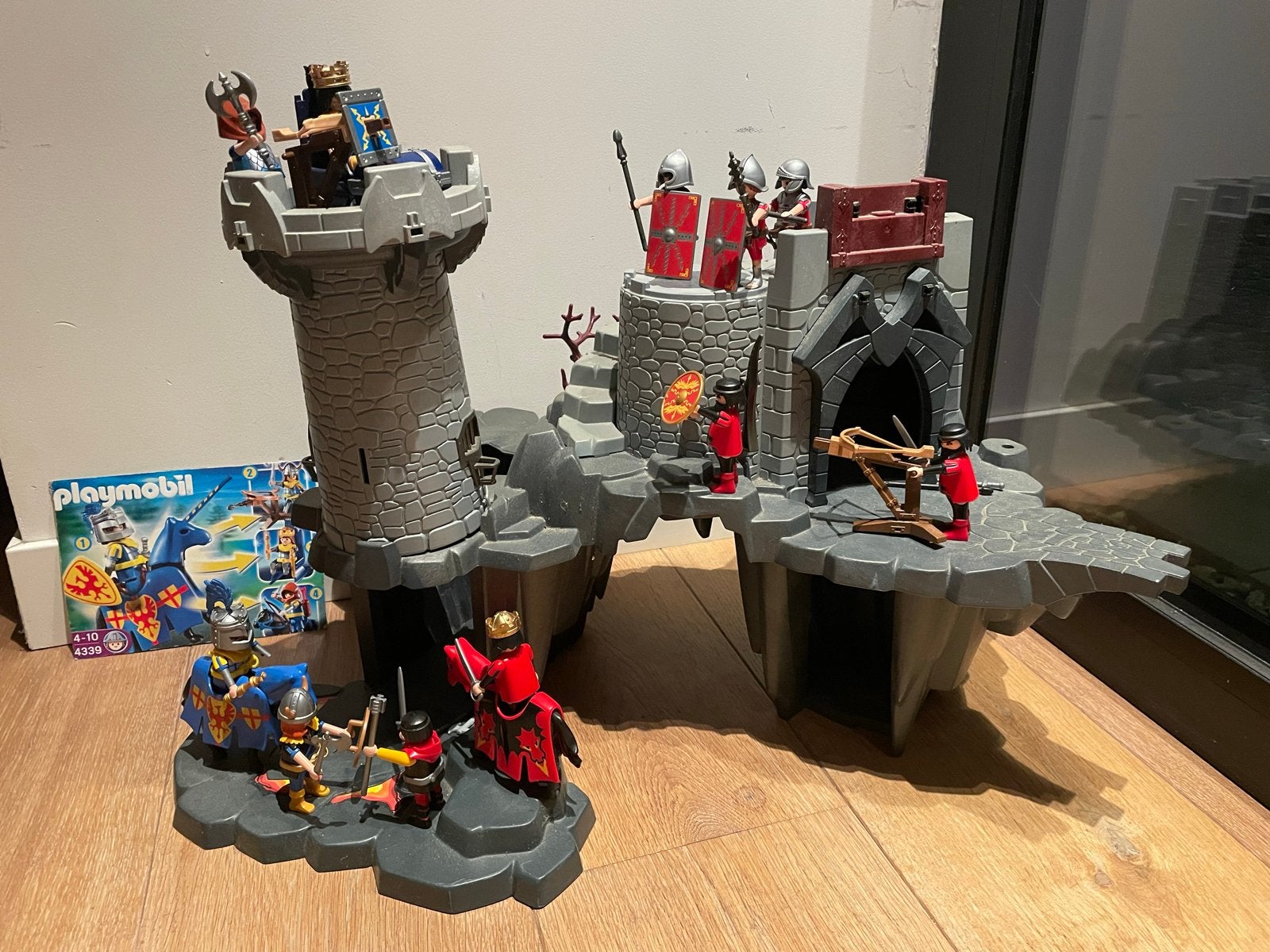 Playmobil Kasteel met ridders en accessoires + set 4339, Gebruikt, Losse onderdelen, Ophalen of Verzenden, Kasteel/Fort