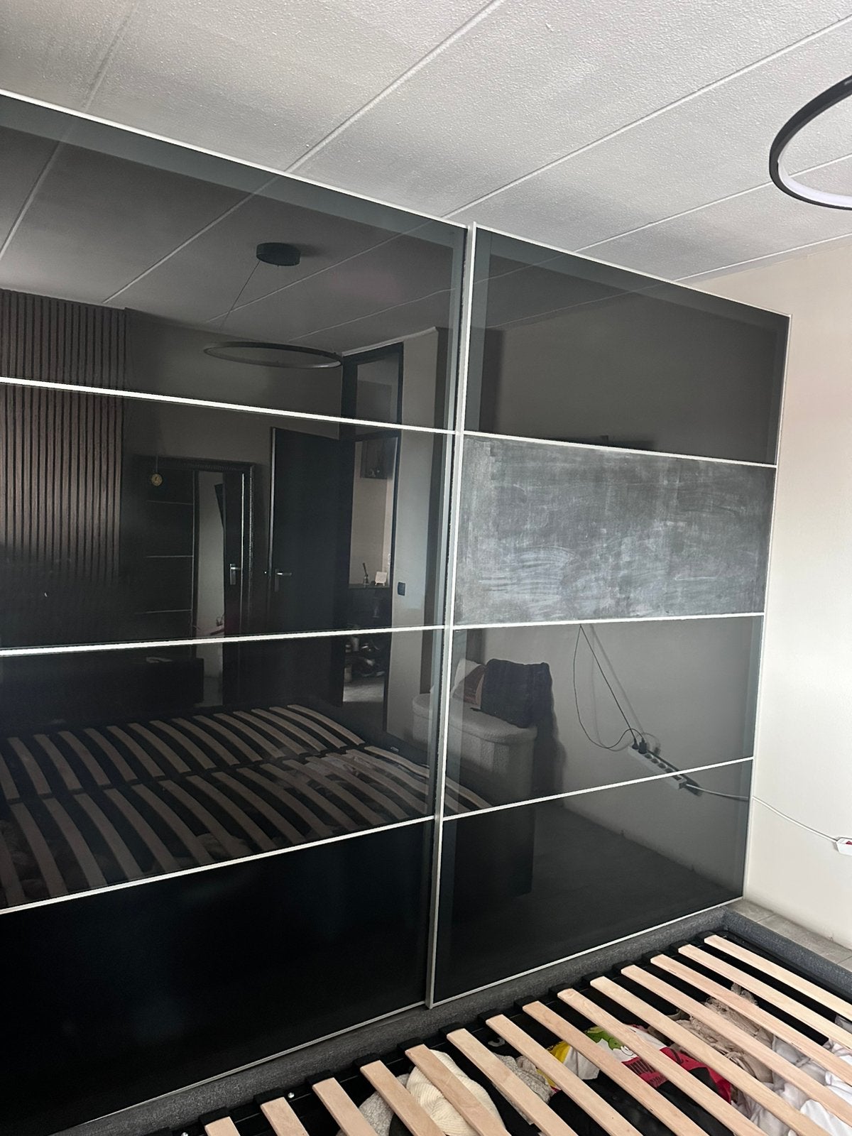 Pax kast ikea schuifdeuren 3 m + rails, Gebruikt, 200 cm of meer, Ophalen of Verzenden, Glas