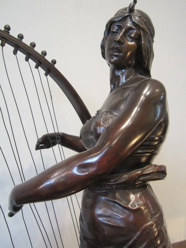 Antieke brons 'Tahoser' van Georges COUDRAY, ca 1895, Ophalen, Art nouveau, 50 - 100 cm, Brons