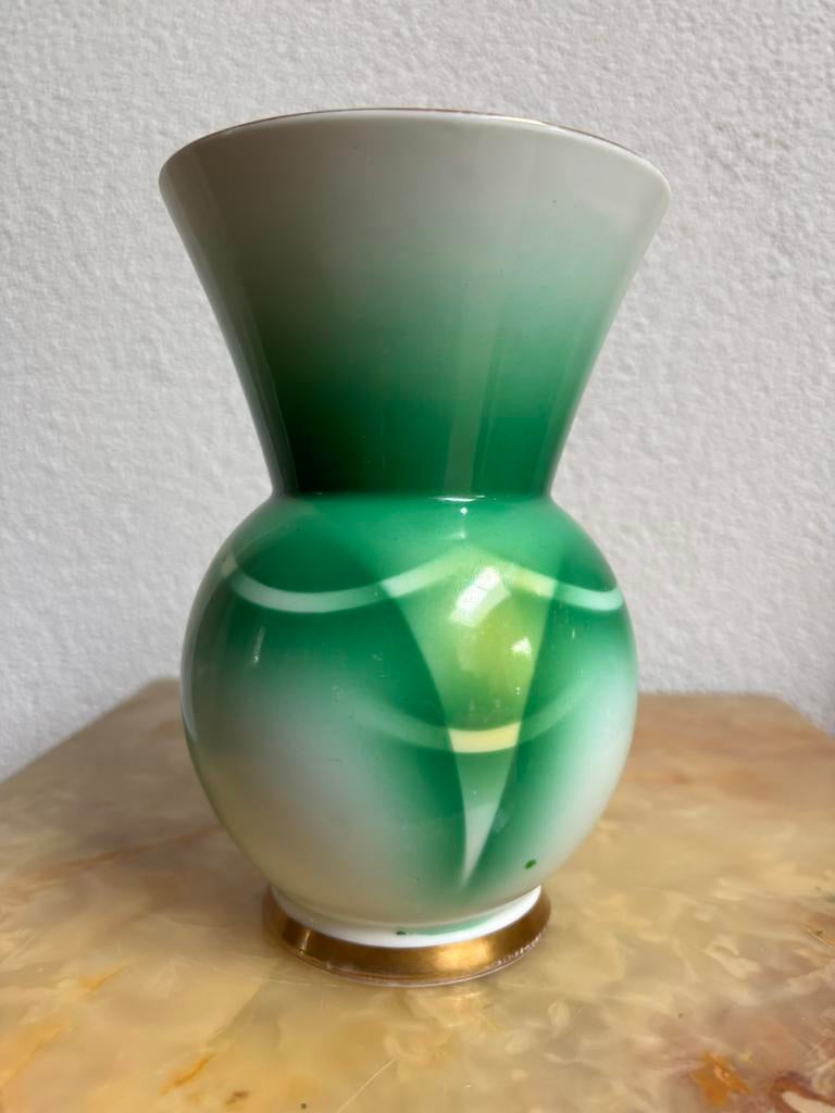 Art Deco porseleinen vaas Bavaria retro 17 cm, Ophalen of Verzenden