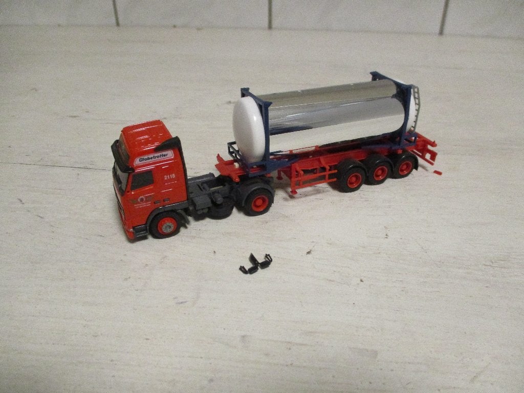 Daf 95 Den Hartog met Blanco Container Schaal 1:87, Ophalen of Verzenden, Zo goed als nieuw, Bus of Vrachtwagen, Overige merken