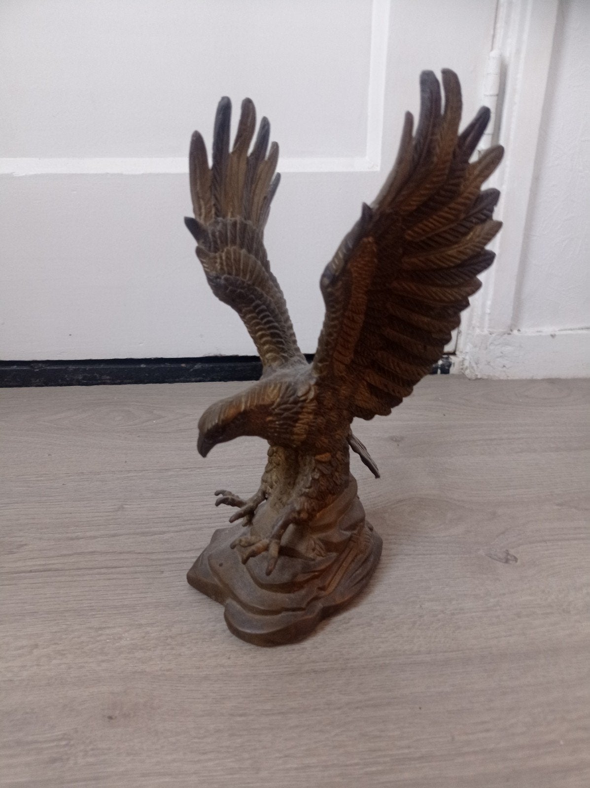 Vintage bronzen of messing adelaar sculptuur., Ophalen of Verzenden