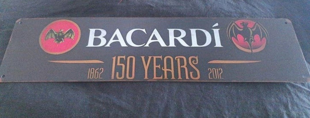 Bacardi wandbord, perfect voor in de man cave, bar, kroeg, Ophalen of Verzenden, Nieuw, Reclamebord