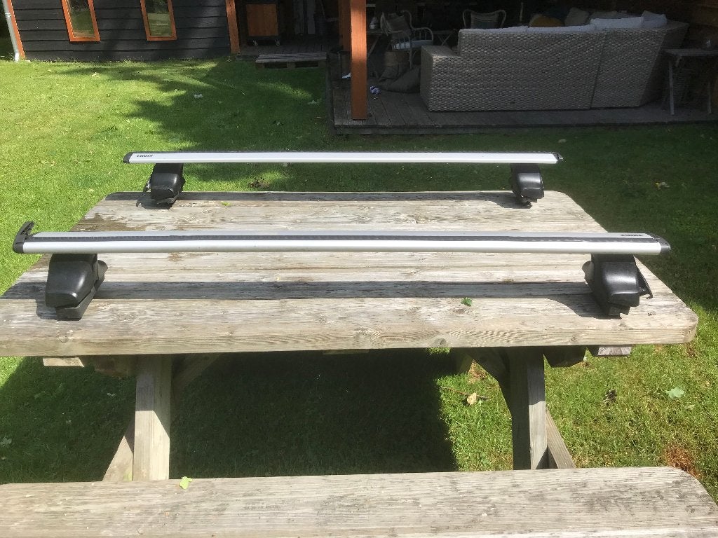 Te Koop :  Thule Wingbar dakdragers, Auto diversen, Dakdragers, Ophalen, Zo goed als nieuw