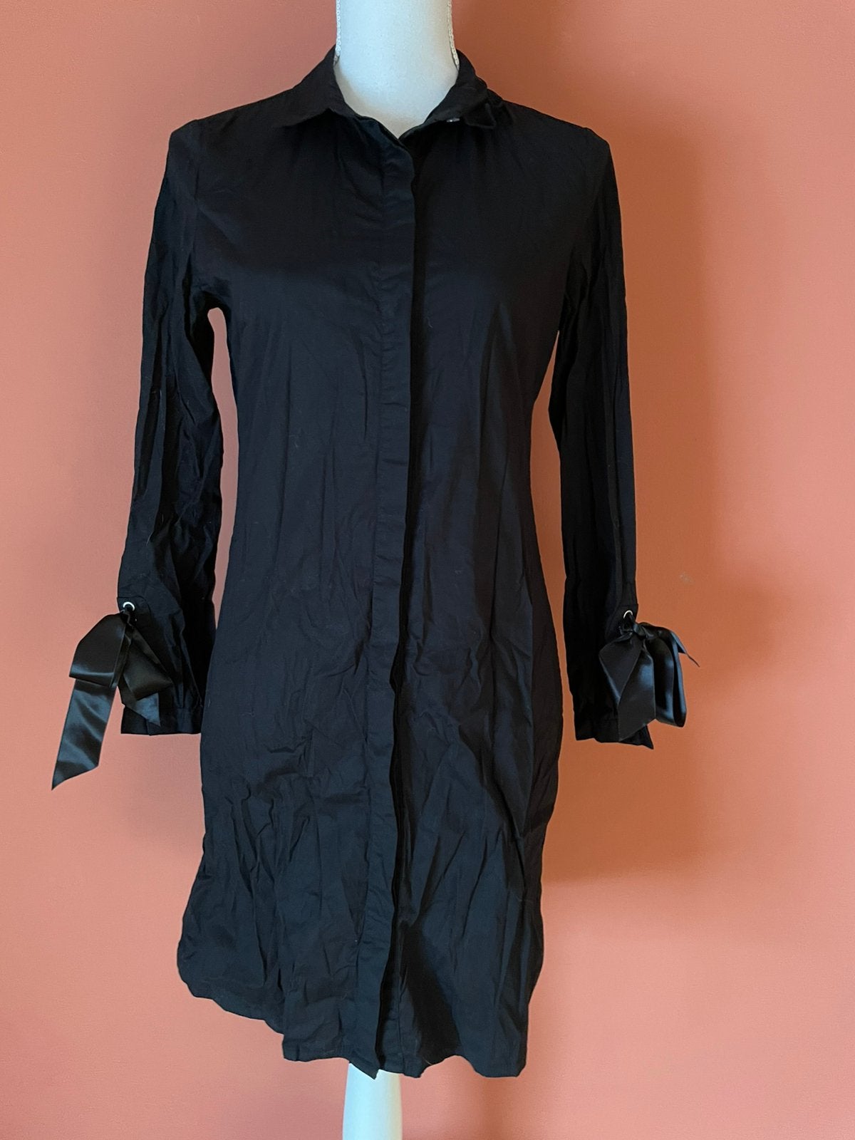 Reinders zwart overhemd jurkje maat 34, Verzenden, Zo goed als nieuw, Maat 34 (XS) of kleiner, Zwart