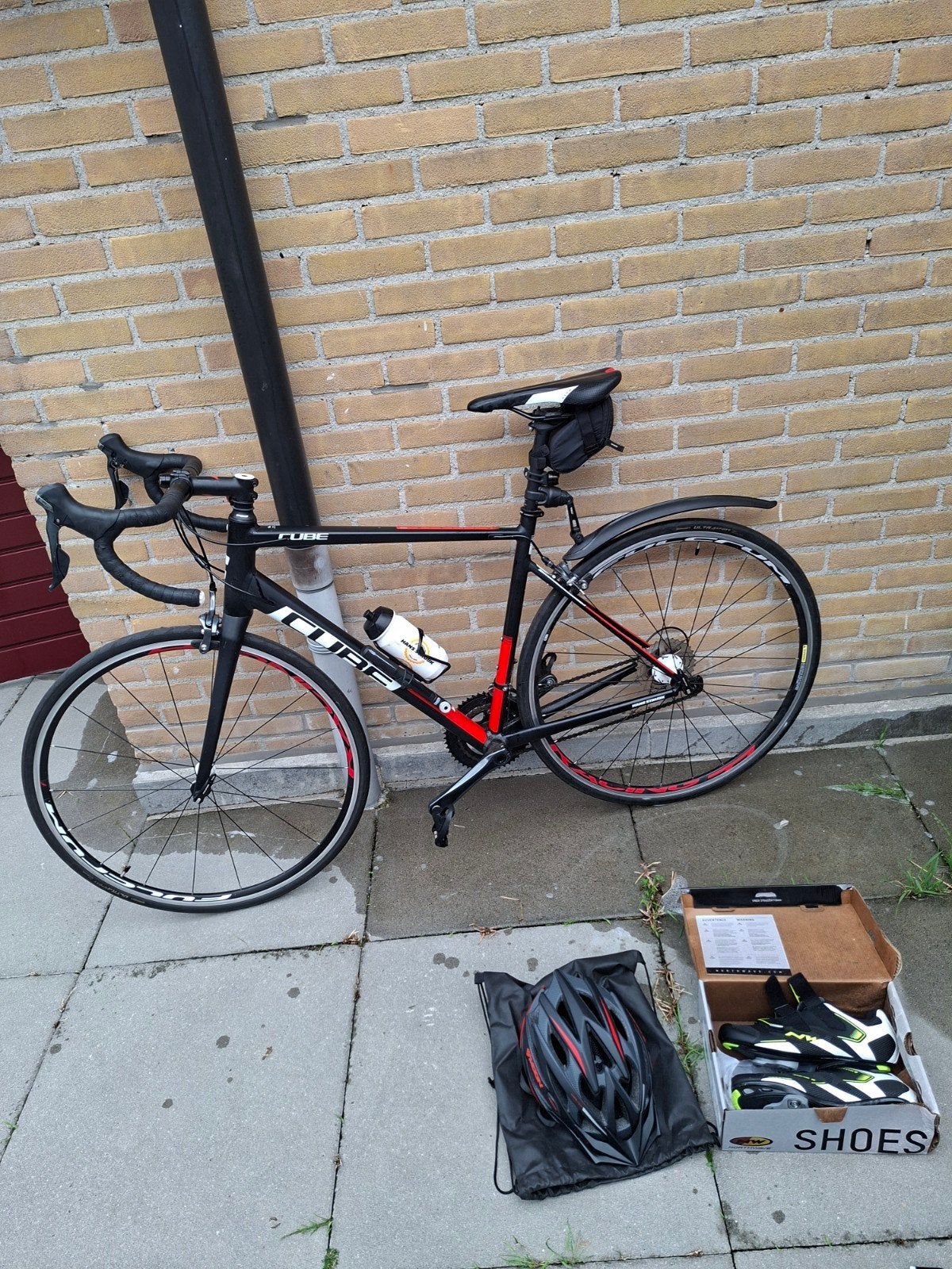 Cube Attain race 2017 heren 56 Black/red, Fietsen en Brommers, Aluminium, Zo goed als nieuw, Meer dan 20 versnellingen, 53 tot 57 cm