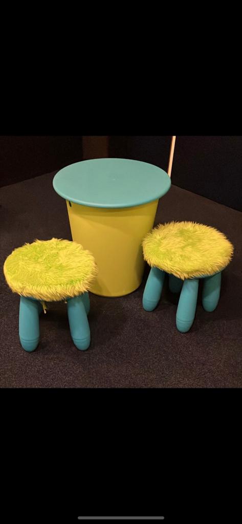 Ikea tafeltje  en krukjes, Ophalen of Verzenden, Kunststof