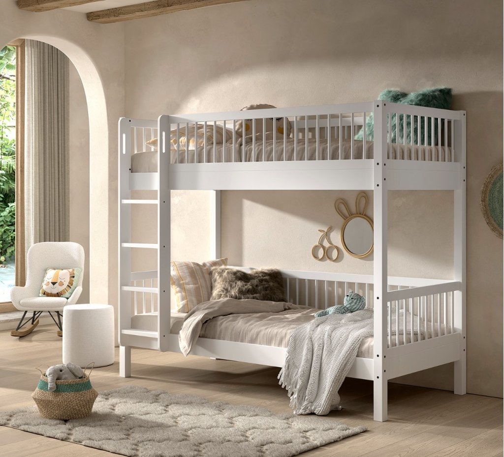 Forrest Beech stapelbed - 90x200 - Wit beuken, Huis en Inrichting, Niet ingevuld, Niet ingevuld, Niet ingevuld