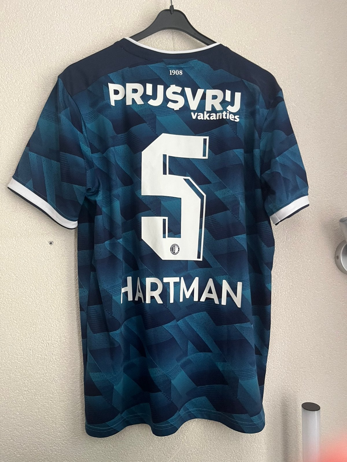 Feyenoord hartman shirt maat l mat champions league badge, Verzenden, Zo goed als nieuw, Feyenoord, Shirt