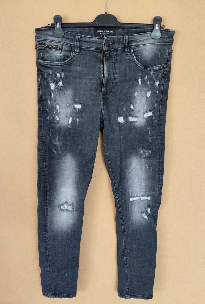 Jeans w34 donkergrijs, Ophalen of Verzenden, Zo goed als nieuw, Supply&demand, W33 - W34 (confectie 48/50)